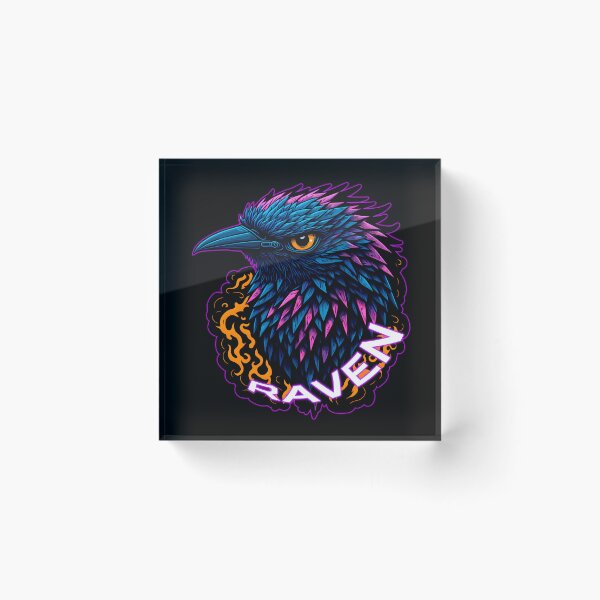 Item preview, Elegance of the Raven, A Mystical Symphony in Blue and Pink designed and sold by EnzoGatti.
