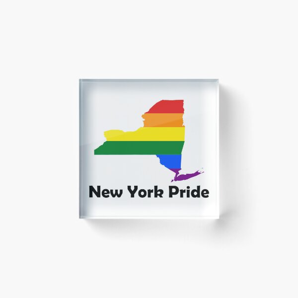 Item preview, New York State Gay Pride Flag Map designed and sold by MADdesign.