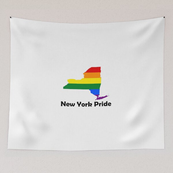 Item preview, New York State Gay Pride Flag Map designed and sold by MADdesign.