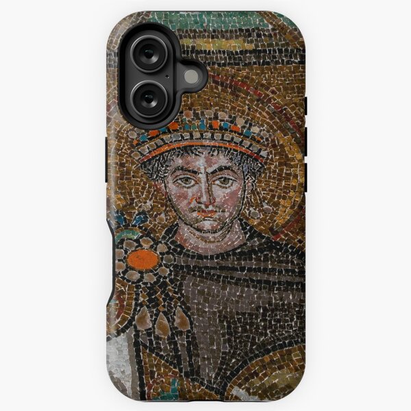 Item preview, Byzantine Emperor Justinian the Great in Ravenna mosaic designed and sold by Terence Kerr.