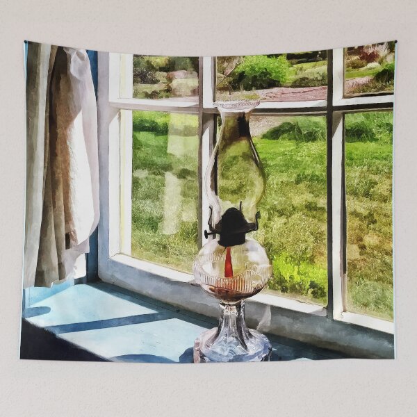 Item preview, Hurricane Lamp in a Sunny Window designed and sold by Susan Savad.