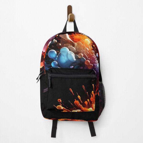 Item preview, 3d ball in explosion process based on small ball spheres or bubbles particles in orange red purple and blue gradient color designed and sold by Gabi.Media.