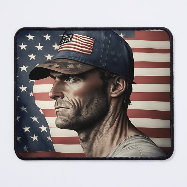 Item preview, [AI Art] Proud Average American man designed and sold by Sissle.