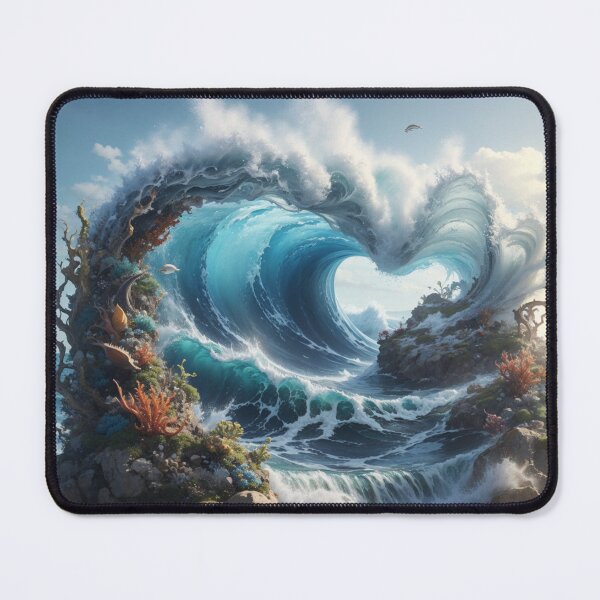 Item preview, Ocean wave with creatures designed and sold by Shenuka93.