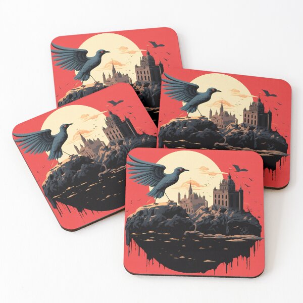 Item preview, castle with red sky moon designed and sold by angelf891.