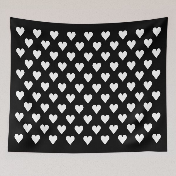 Item preview, Small WHITE & BLACK LOVE HEARTS designed and sold by RachelMacht.