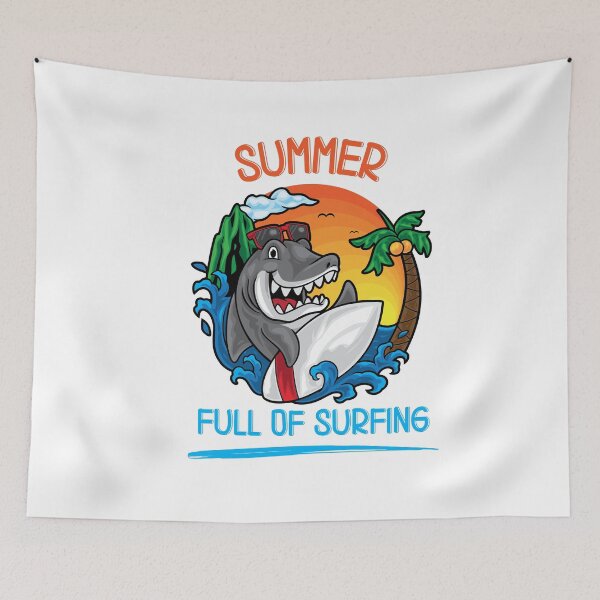Item preview, Summer full of surfing designed and sold by SunnyFunnyArt.