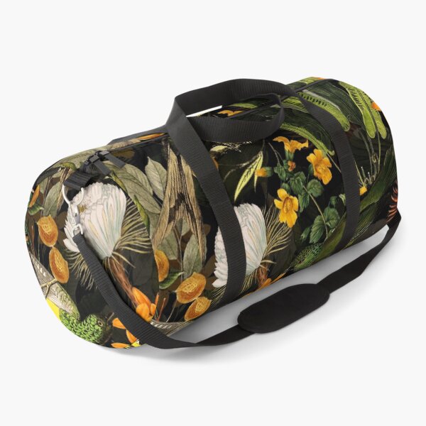 Item preview, Birds In Tropical Flower Garden  - black NightGarden  designed and sold by UtArt.