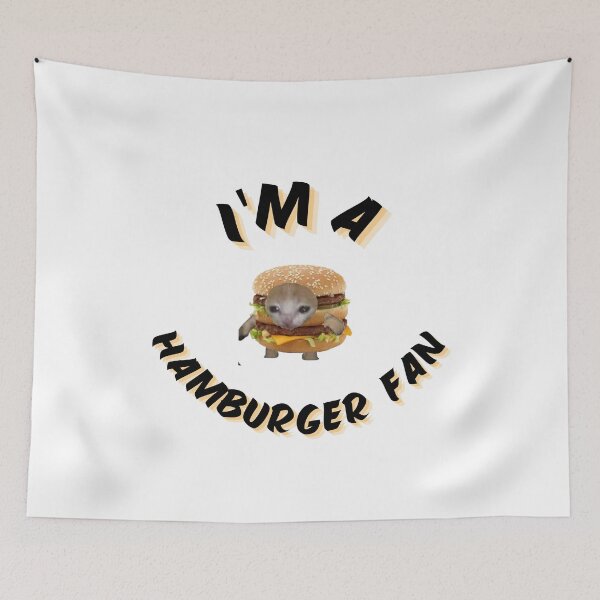 Item preview,  I'm a Hamburger Fan Cat designed and sold by BullShitShop23.
