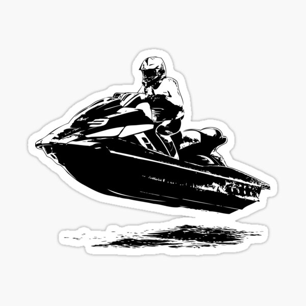 Jetski - Jet-ski - Boatercycle - Water scooter Sticker