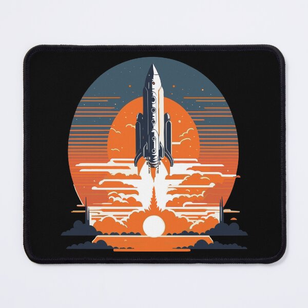 Item preview, Vintage Retro Space Rocket Launching designed and sold by DesignFusion2.