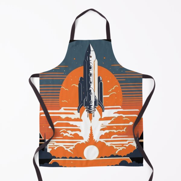 Item preview, Vintage Retro Space Rocket Launching designed and sold by DesignFusion2.