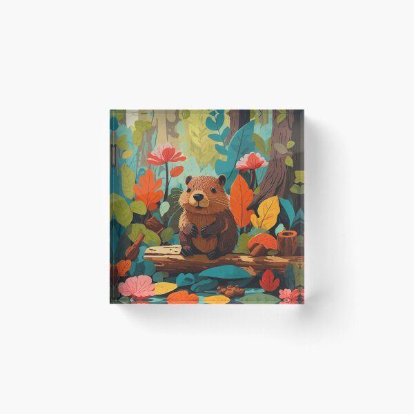 Item preview, Beaver in color designed and sold by ArtfullMinds.