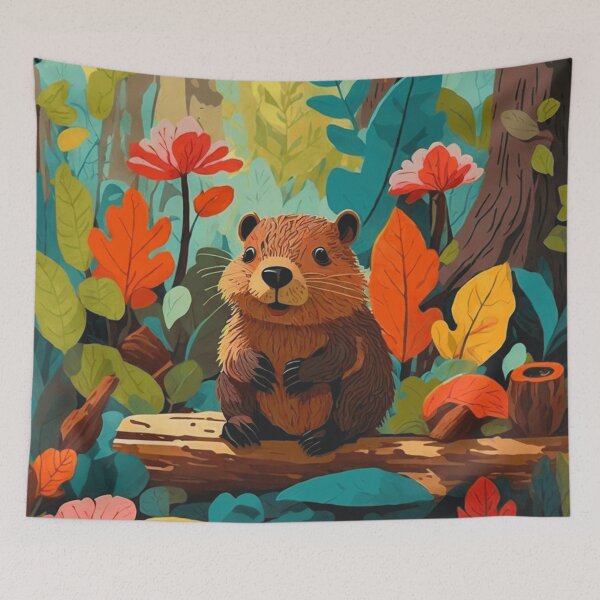 Item preview, Beaver in color designed and sold by ArtfullMinds.