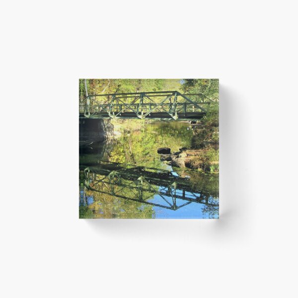 Bridge Over The Ramapo River, Closeup Acrylic Block