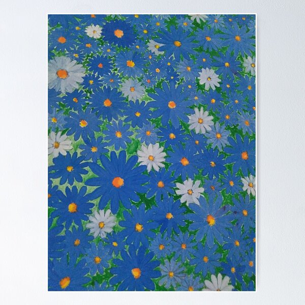 Item preview, Blue and white flowers designed and sold by aesthetics-1.