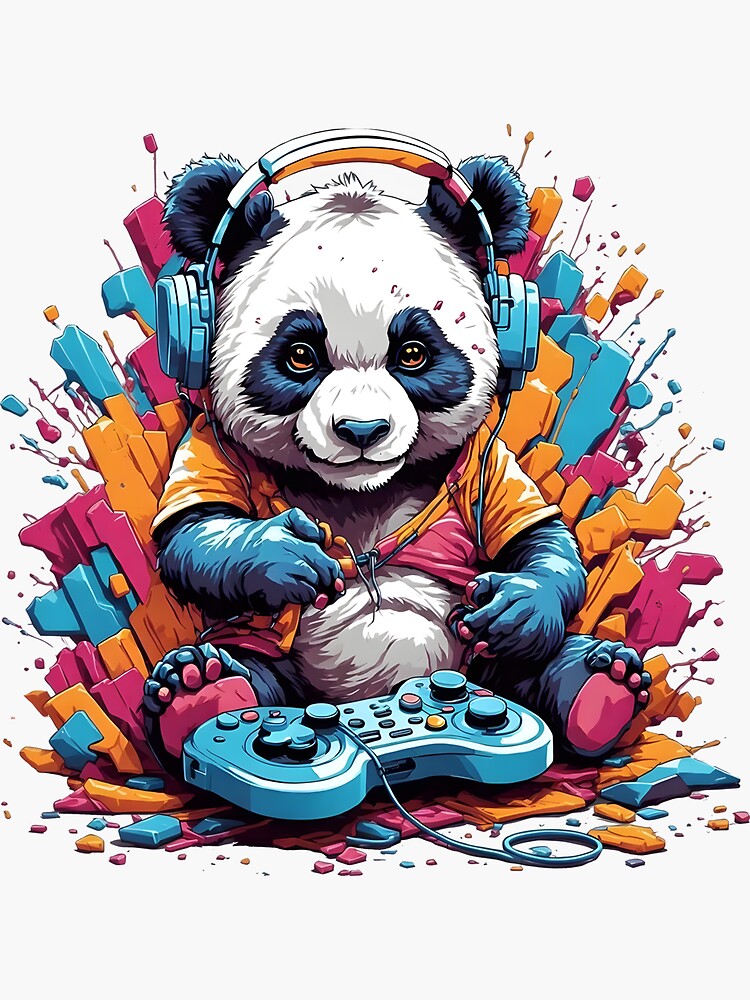 Pop Up Retro Have Fun Stickers Sack - Kawaii Panda - Making Life Cuter