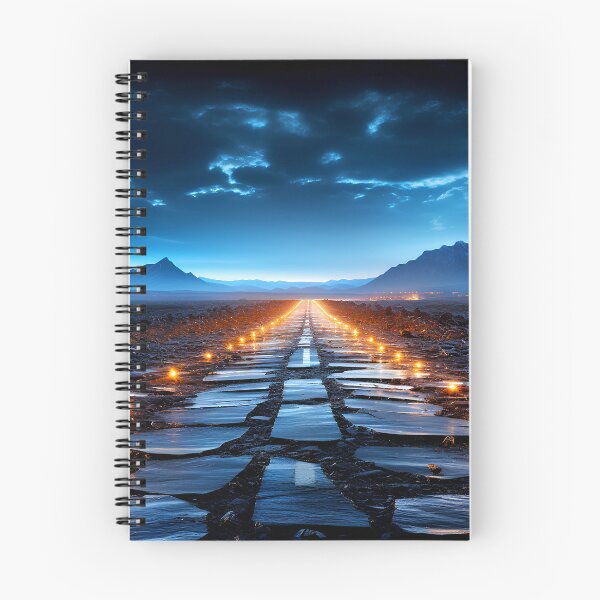 Item preview, Empty highway through the fields in a fog at night designed and sold by Gabi.Media.