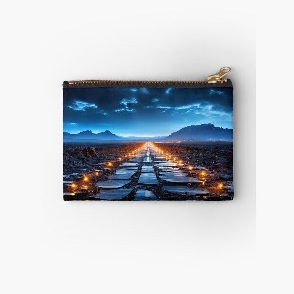 Item preview, Empty highway through the fields in a fog at night designed and sold by Gabi.Media.