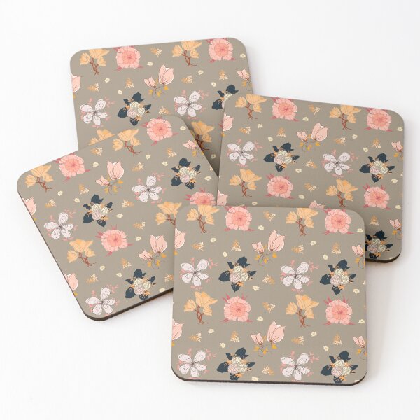Item preview, Cottagecore Flowers on Beige Background designed and sold by Haunted Moon.