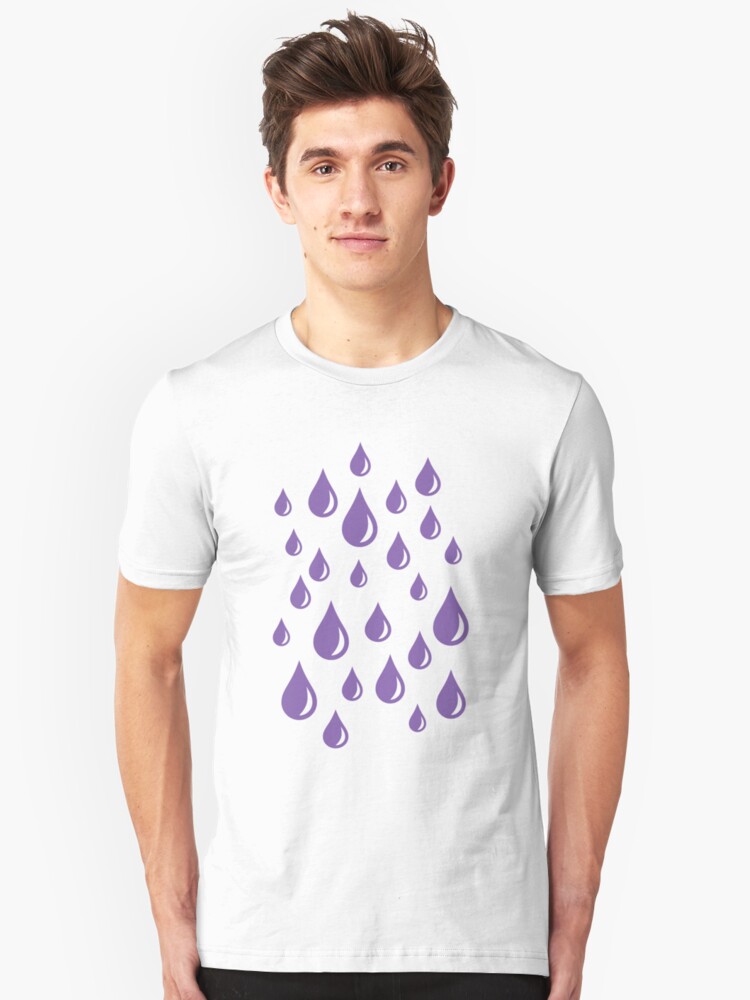Alternate view of Purple Rain Drops V.2 Slim Fit T-Shirt