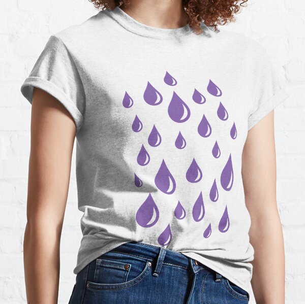 Purple Rain Drops V.2 Classic T-Shirt
