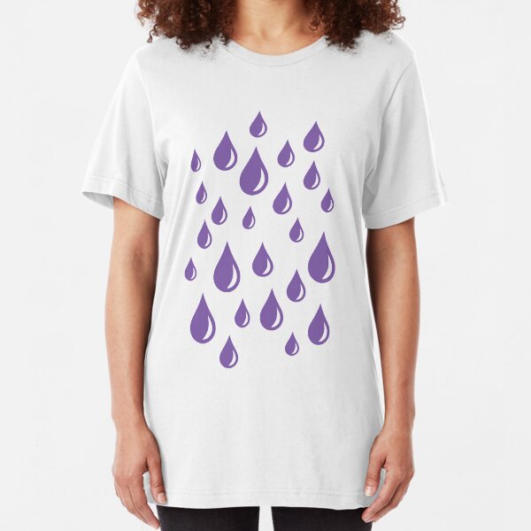 Purple Rain Drops V.2 Slim Fit T-Shirt