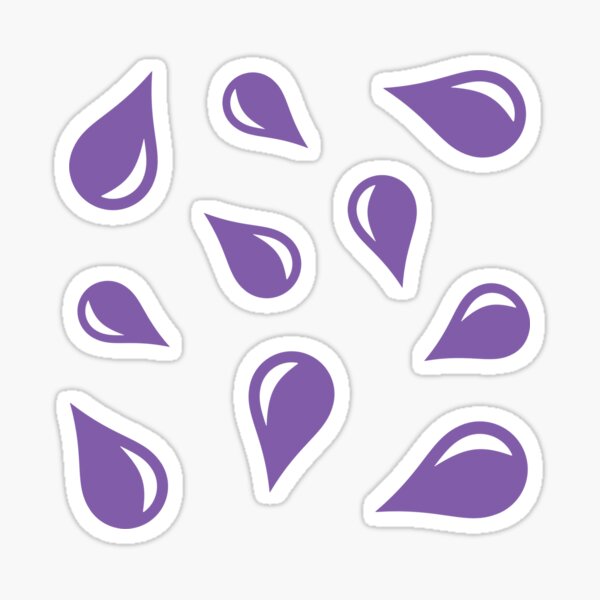 Purple Rain Drops V.2 Sticker