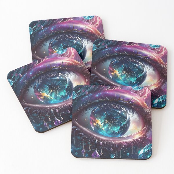 Item preview, Jeweled Eye: Mesmerizing Psychedelic Art - Detailed Eye with Sparkling Diamond! designed and sold by AkraidaxDesign.