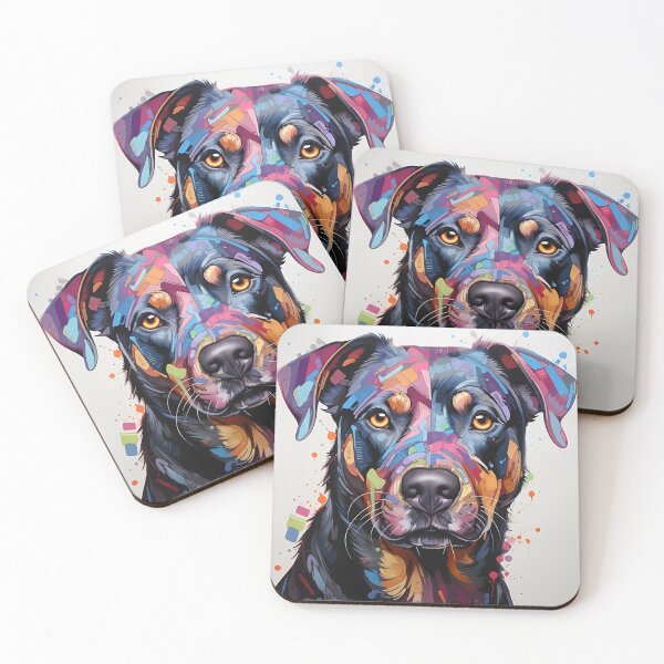 Item preview, Cute American Pitbull Terrier Acrylic Colored designed and sold by aimber.