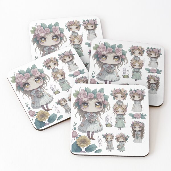 Item preview, Little monsters, Little devils with flower theme designed and sold by Piniatá P.