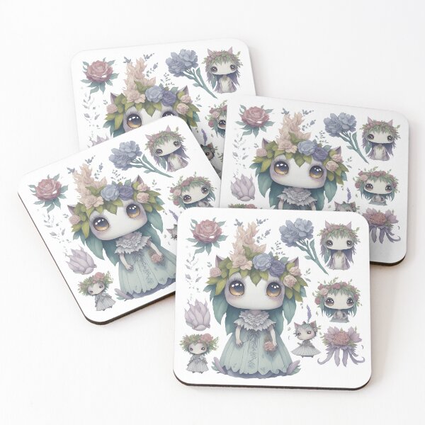 Item preview, Little monsters, Little devils with flower theme designed and sold by Piniatá P.