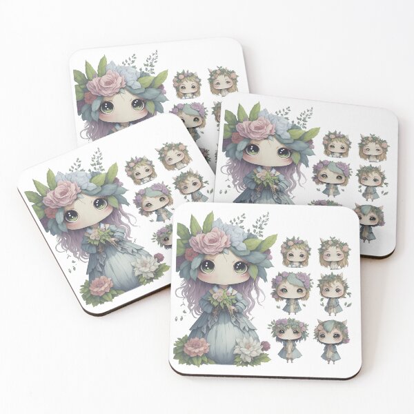 Item preview, Little monsters, Little devils with flower theme designed and sold by Piniatá P.