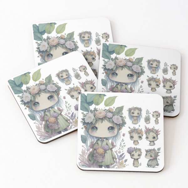 Item preview, Little monsters, Little devils with flower theme designed and sold by Piniatá P.