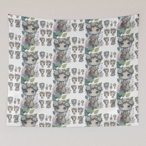 Item preview, Little monsters, Little devils with flower theme designed and sold by Piniatá P.