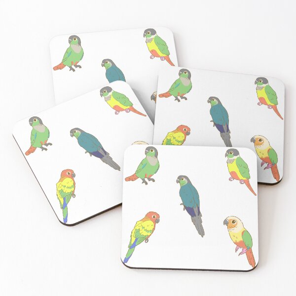 Artikelvorschau, Buntes Conures-Aufkleberpaket entworfen und verkauft von casserolestan.