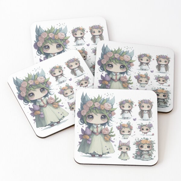 Item preview, Little monsters, Little devils with flower theme designed and sold by Piniatá P.