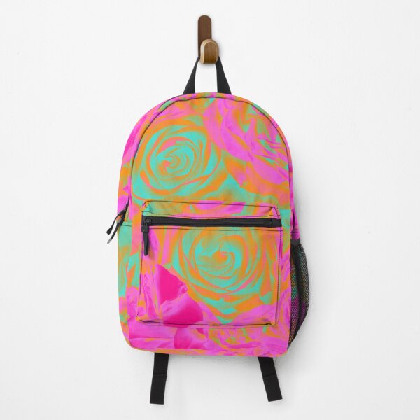 Item preview, Hippiness Color Trip Flowers in Hot Pink, Orange, and Neon Green designed and sold by Trish Dish.