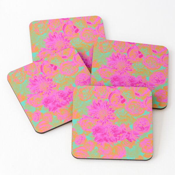 Item preview, Hippiness Color Trip Flowers in Hot Pink, Orange, and Neon Green designed and sold by Trish Dish.