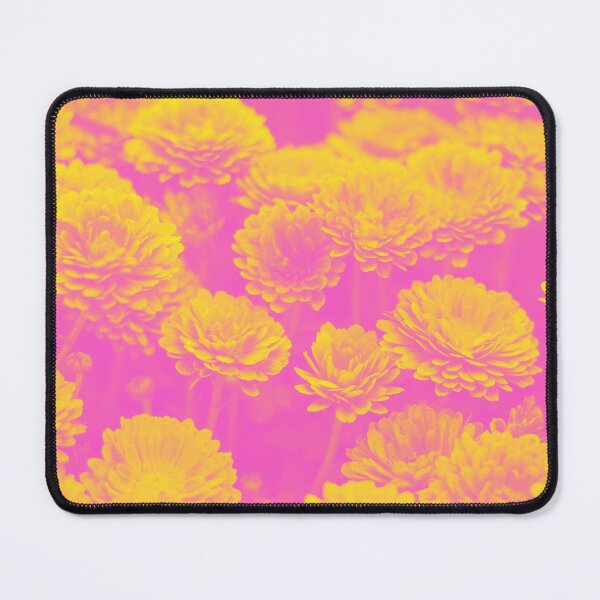 Item preview, Psychedelic Aesthetic Duotone Flowers in Pink and Yellow designed and sold by Trish Dish.