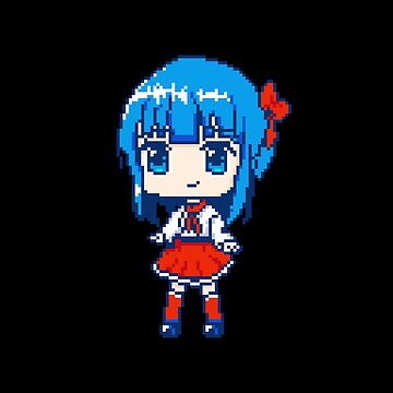 Artwork thumbnail, Cute anime girl pixel art by Retroperks