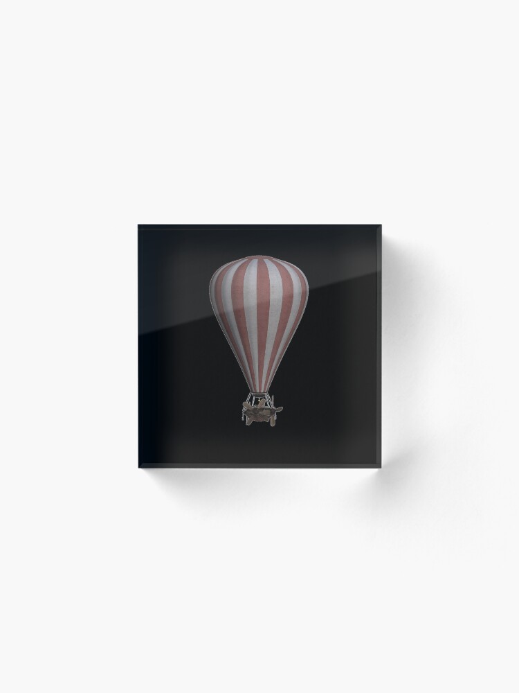 Alternate view of Steampunk Hot Air Balloon Airship Print Acrylic Block