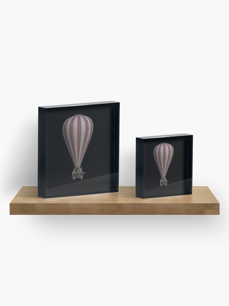 Alternate view of Steampunk Hot Air Balloon Airship Print Acrylic Block