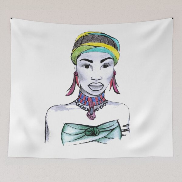 Item preview, beautiful African Woman Art Design Traditional Fashion designed and sold by HighArtDesigns.
