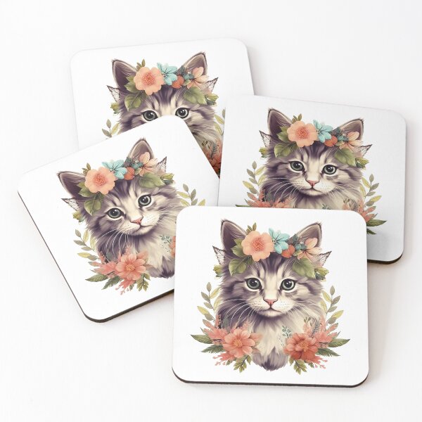 Item preview, Kitten Cutie Flower Design | PNG Sublimation designed and sold by JhazAineArtShop.