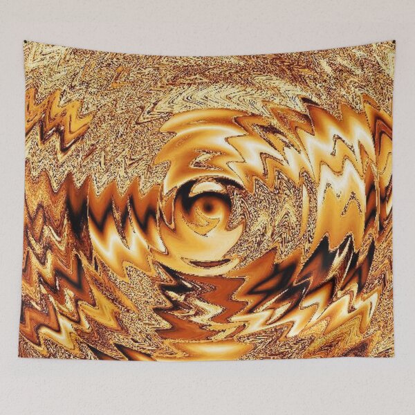 Item preview, Metallic gold circular waves large and small designed and sold by JaroDesign2023.