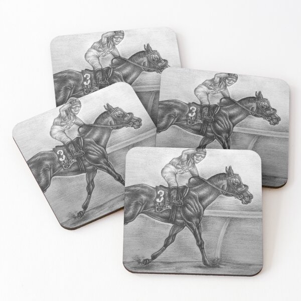 Item preview, Arcangelo racehorse - with background designed and sold by Carmen Jimenez.