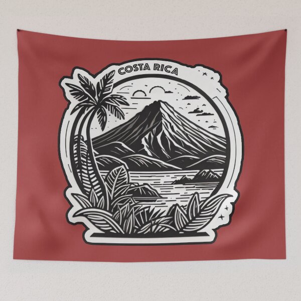 Item preview, Travel: Costa Rica Black and White Design, Red designed and sold by Gabrielle Strong.