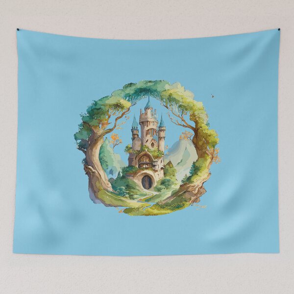 Item preview, Enchanted Castle in the Luminescent Forest designed and sold by Pickmash.