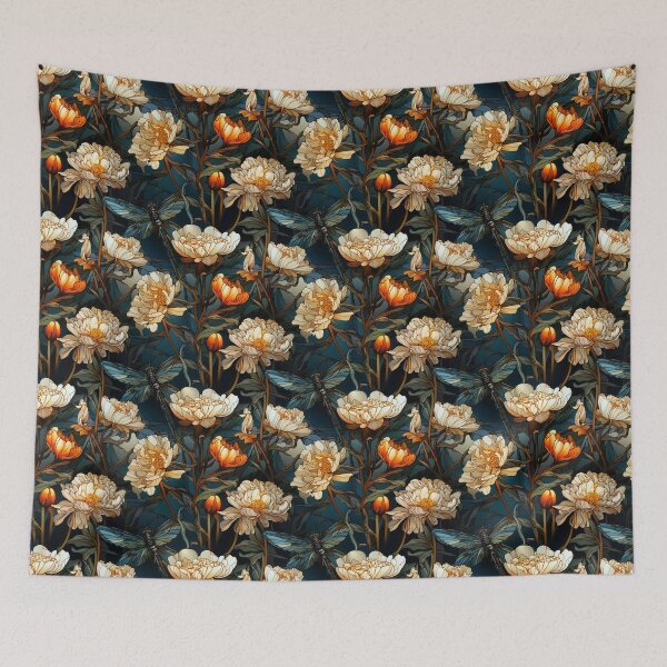 Item preview, Decorative Scene II with Dragonflies and Flowers  designed and sold by OurBarcode.
